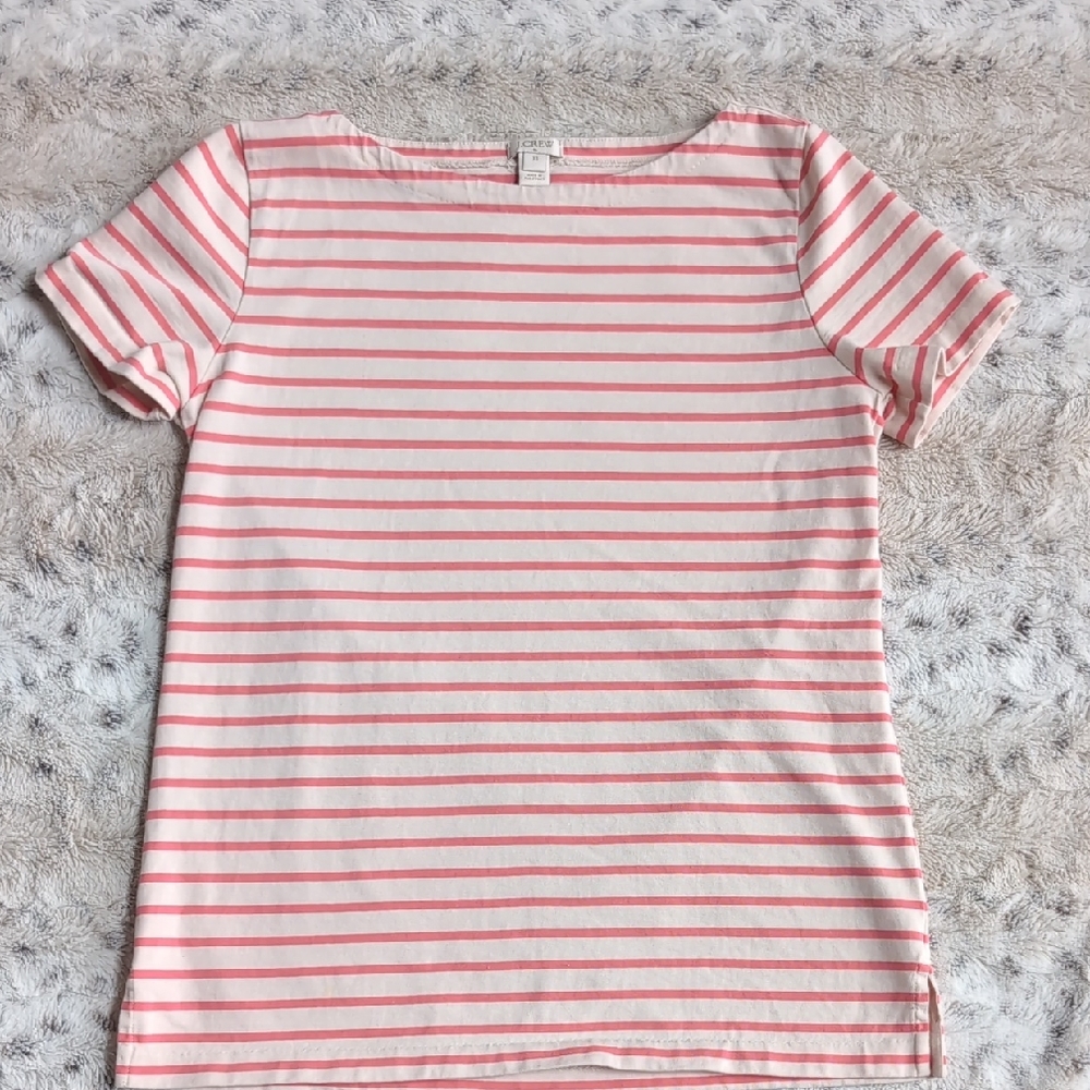 J. Crew Factory Striped Boatneck Tee